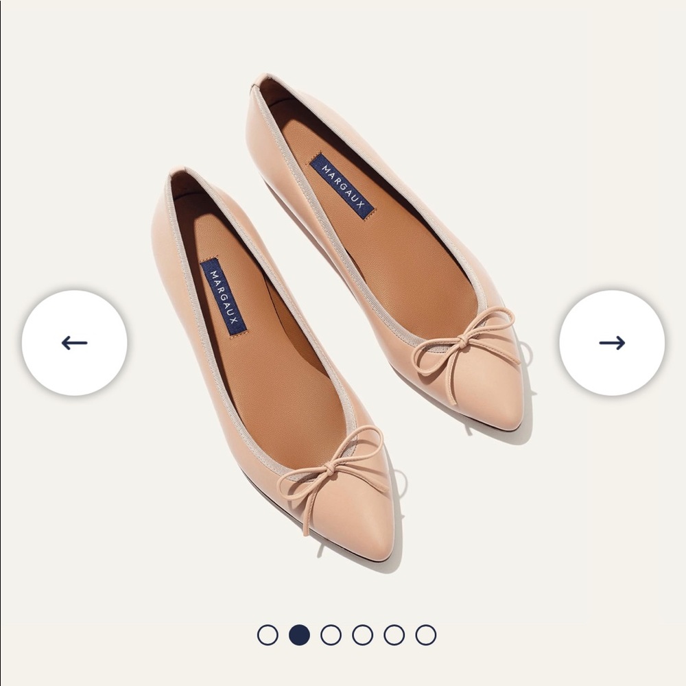 Margaux The Pointe Size 37.5 Narrow Blush Flats